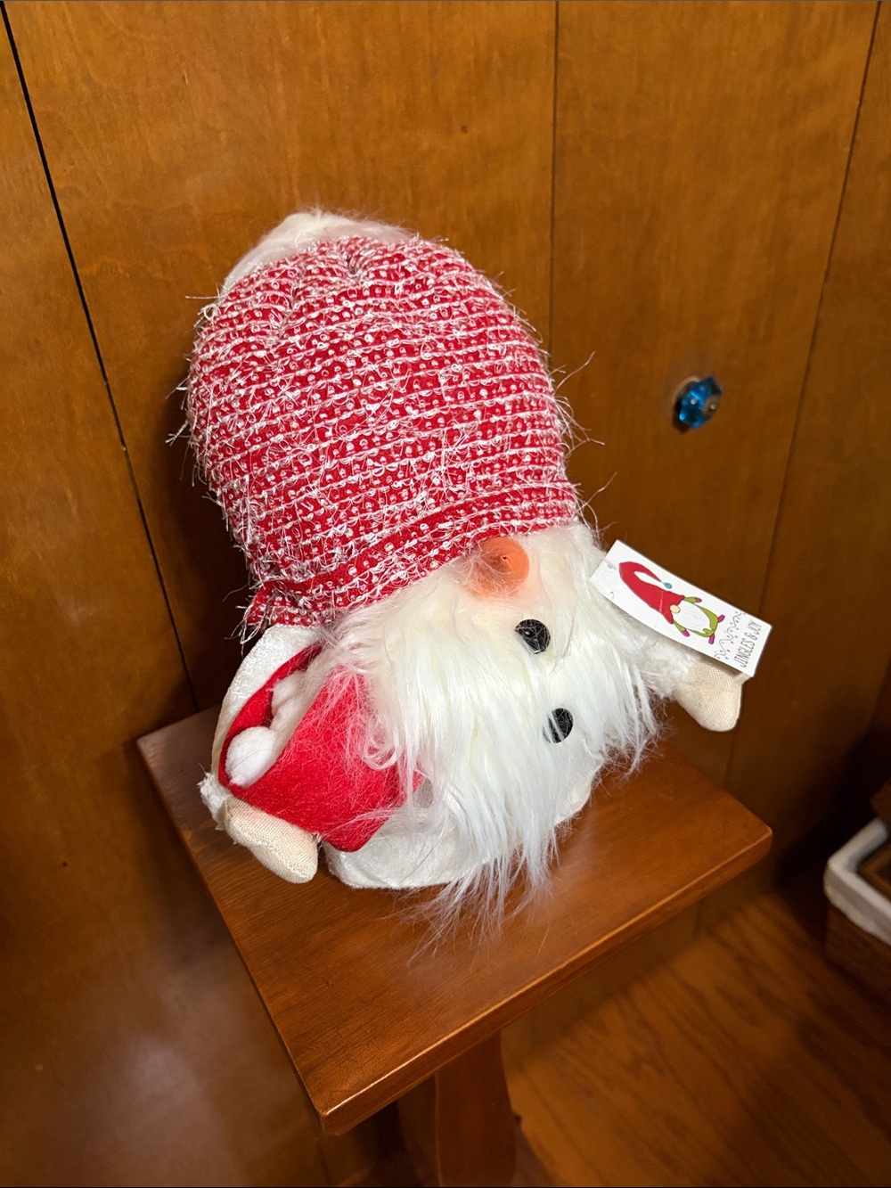 Jingles & Joy- Plush Holiday Gnome with Red Knit Hat